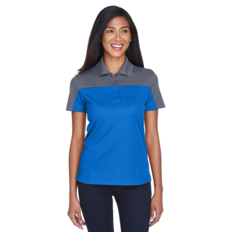 Custom CORE365 Ladies' Balance Colorblock Performance Piqué Polo