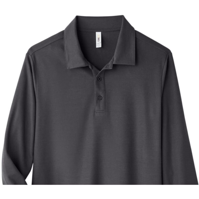 Custom CORE365 Men's Fusion ChromaSoft™ Long-Sleeve Pique Polo - 4