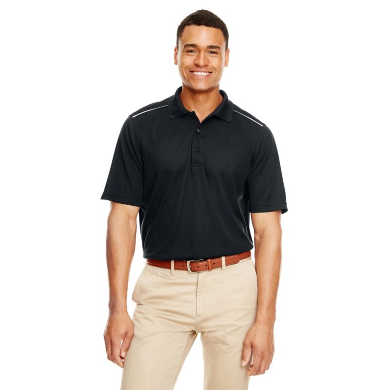 Custom CORE365 Men's Radiant Performance Piqué Polo With Reflective Piping - 1