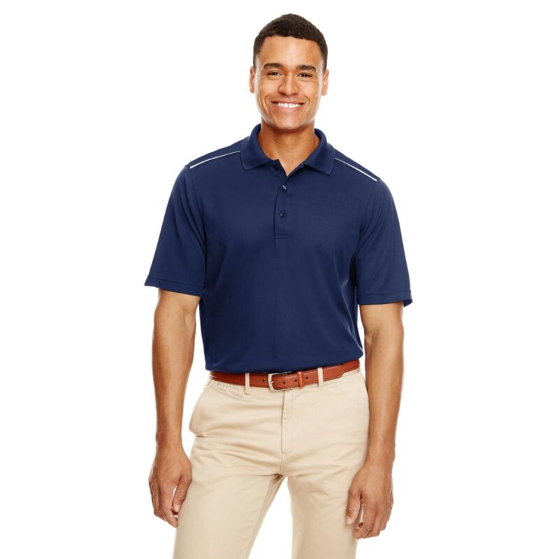 Custom CORE365 Men's Radiant Performance Piqué Polo With Reflective Piping - 2