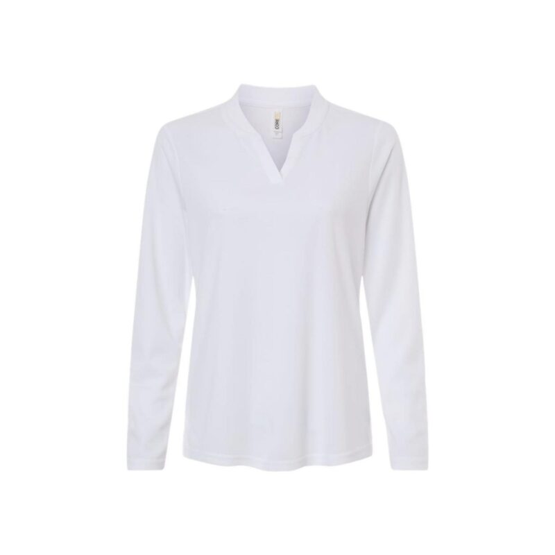 Custom CORE365 Women's Nova Performance Long Sleeve Pique Polo - CE108LW