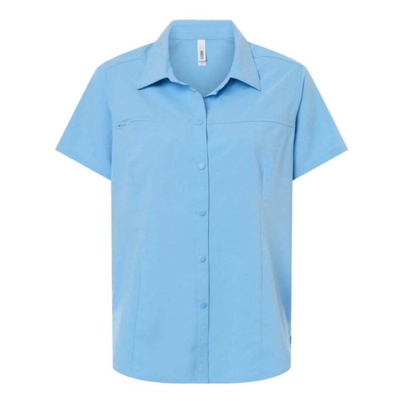 Custom CORE365 Women's UltraUVP Shoreline Short Sleeve Staff Shirt - CE520W - 4